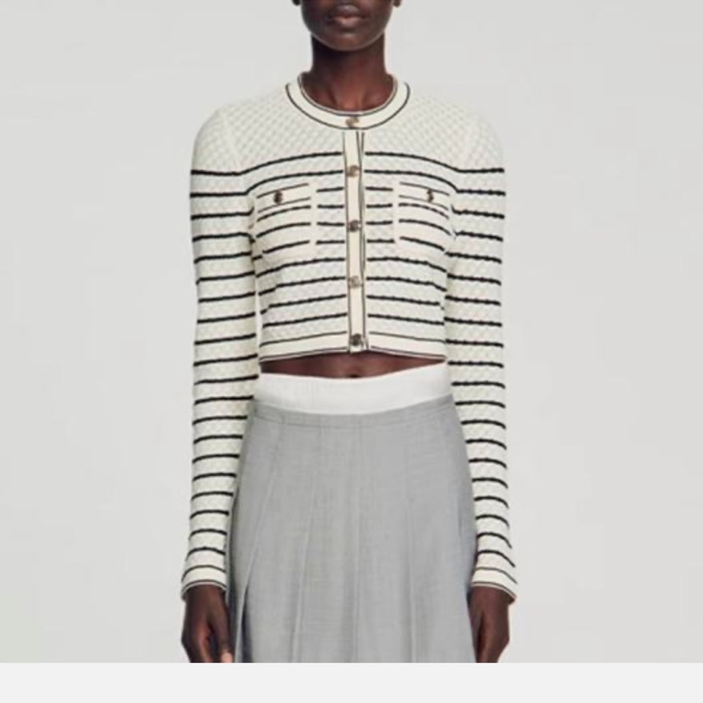Sandro Knit Striped Cardigan size 0/XS